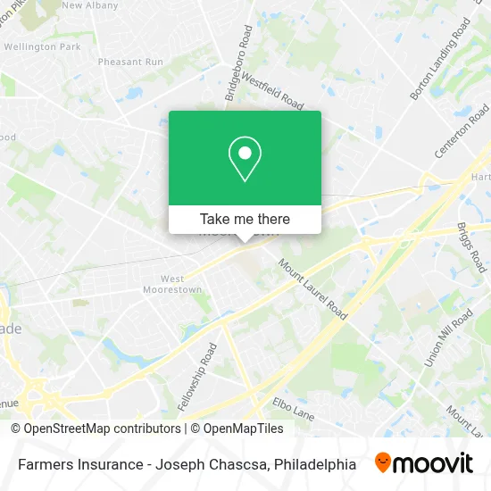 Farmers Insurance - Joseph Chascsa map
