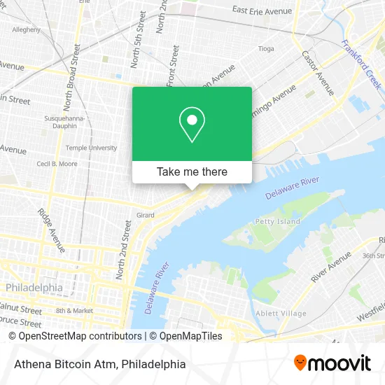 Athena Bitcoin Atm map