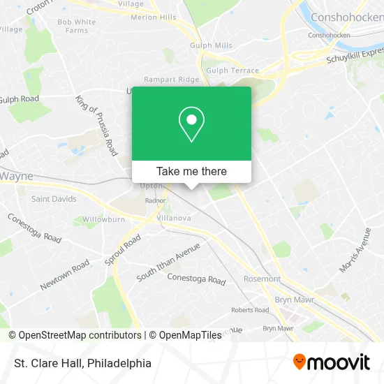 St. Clare Hall map