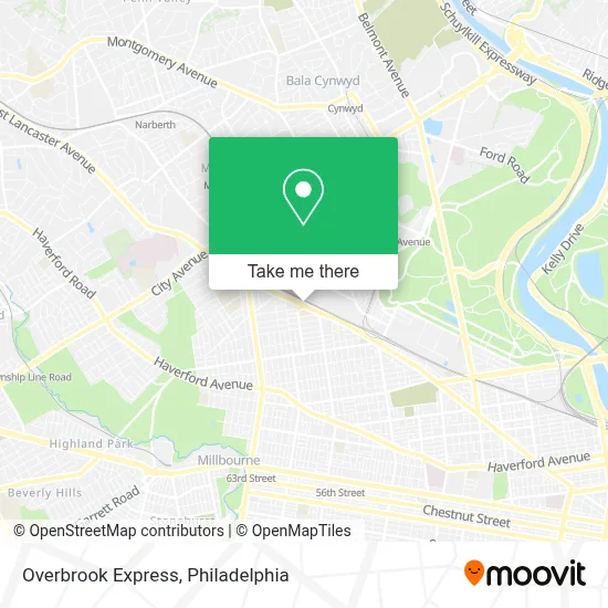Overbrook Express map