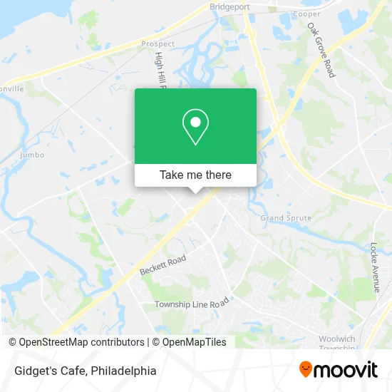 Gidget's Cafe map