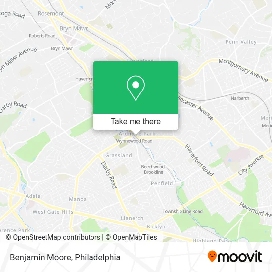 Benjamin Moore map