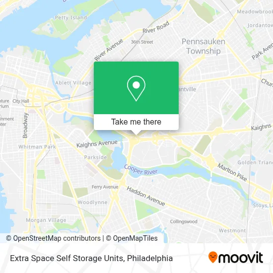 Extra Space Self Storage Units map