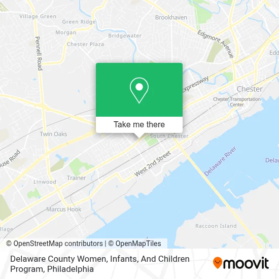 Delaware County Women, Infants, And Children Program map