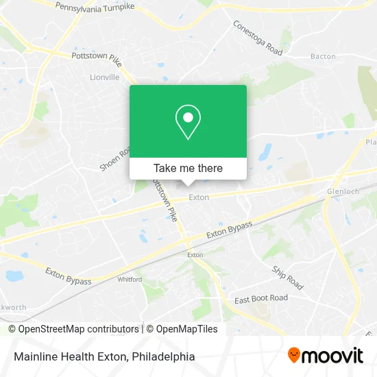 Mainline Health Exton map