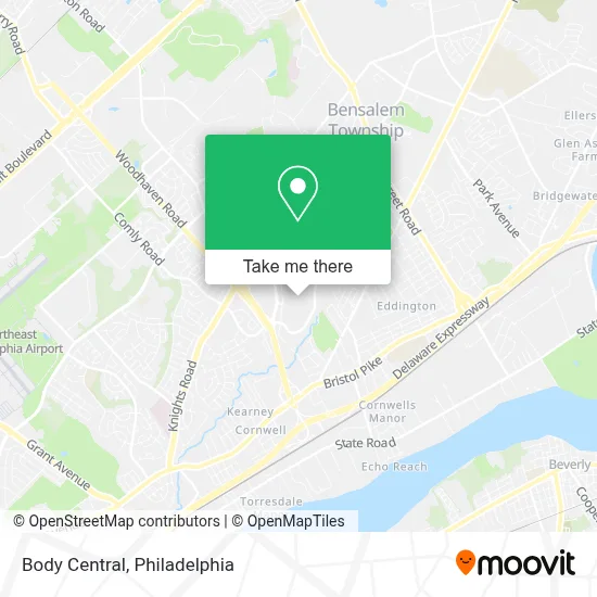 Body Central map