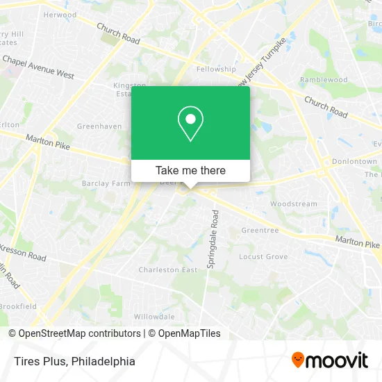 Tires Plus map