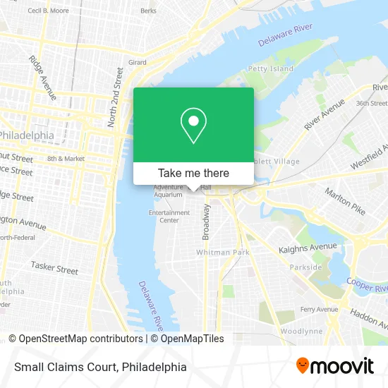 Small Claims Court map