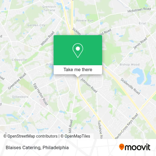Blaises Catering map
