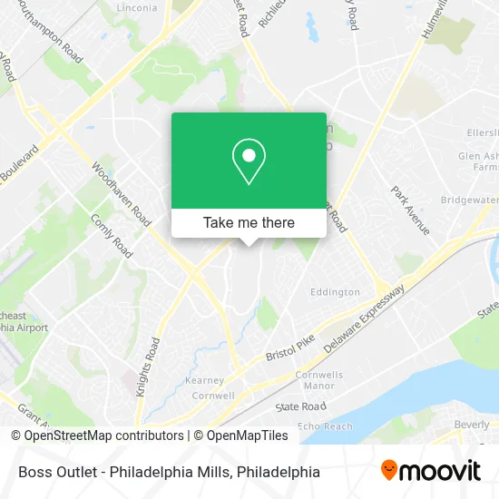 Boss Outlet - Philadelphia Mills map