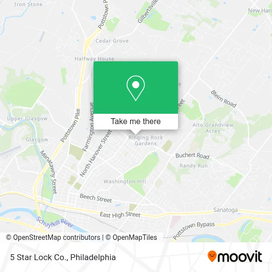 5 Star Lock Co. map