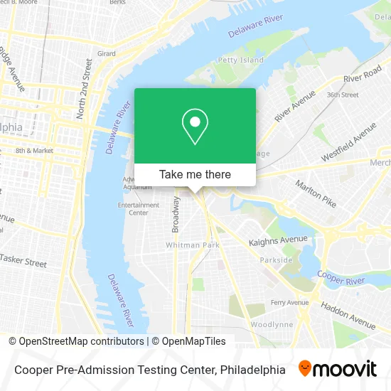 Cooper Pre-Admission Testing Center map