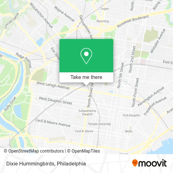 Dixie Hummingbirds map