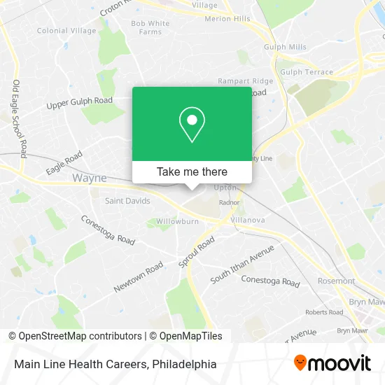 Main Line Health Careers map
