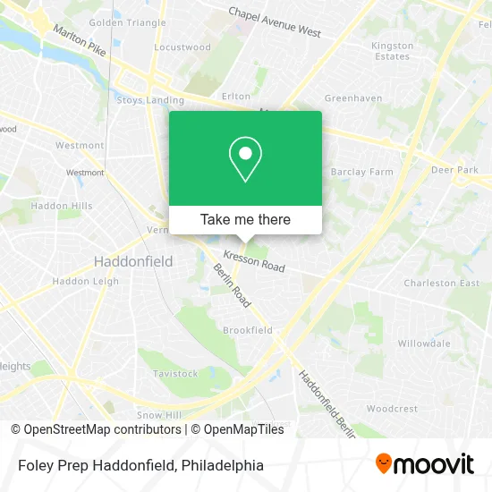 Foley Prep Haddonfield map