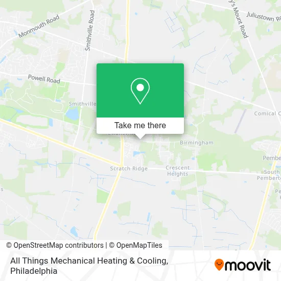 All Things Mechanical Heating & Cooling map