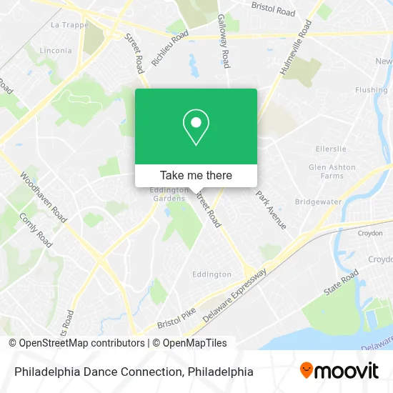 Philadelphia Dance Connection map