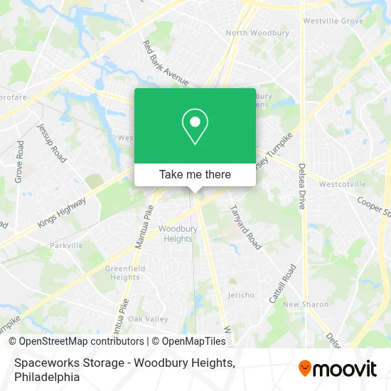 Spaceworks Storage - Woodbury Heights map