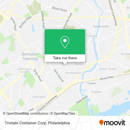 Tristate Container Corp map