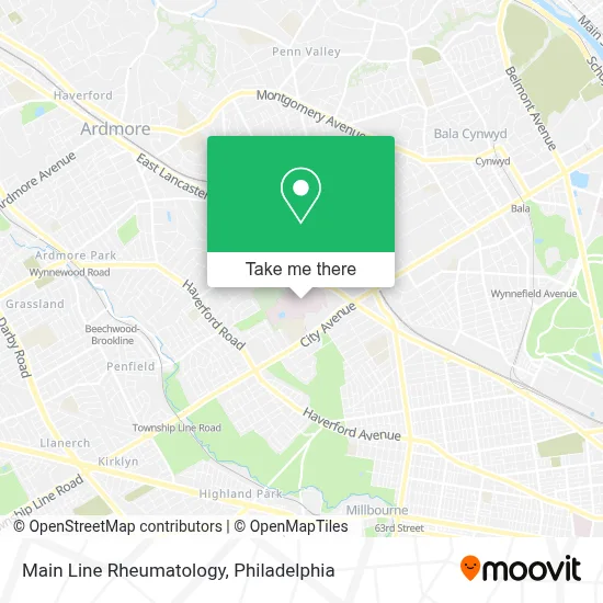 Main Line Rheumatology map
