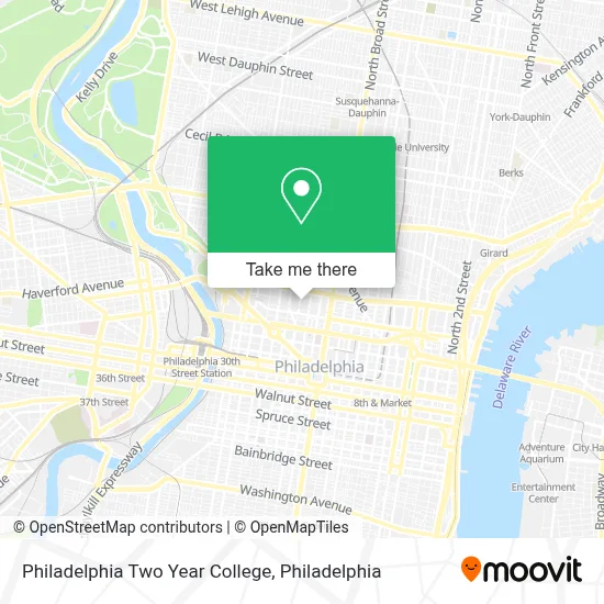 Philadelphia Two Year College map
