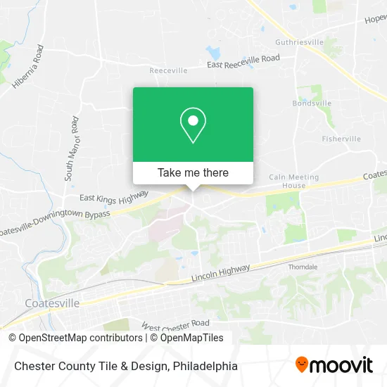 Chester County Tile & Design map