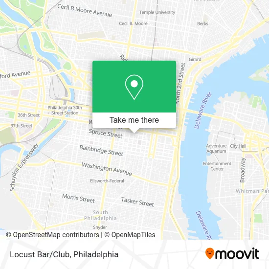 Locust Bar/Club map