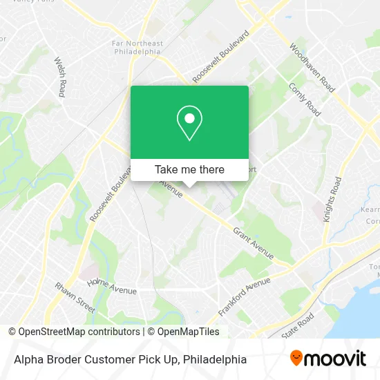 Alpha Broder Customer Pick Up map