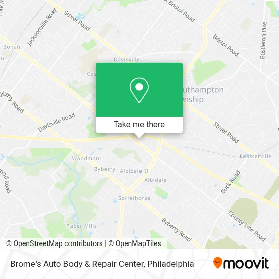 Brome's Auto Body & Repair Center map