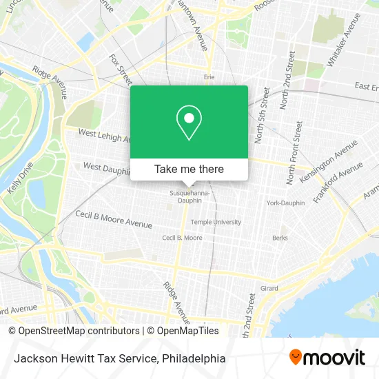 Jackson Hewitt Tax Service map