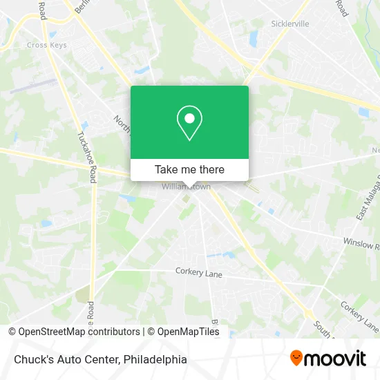 Chuck's Auto Center map