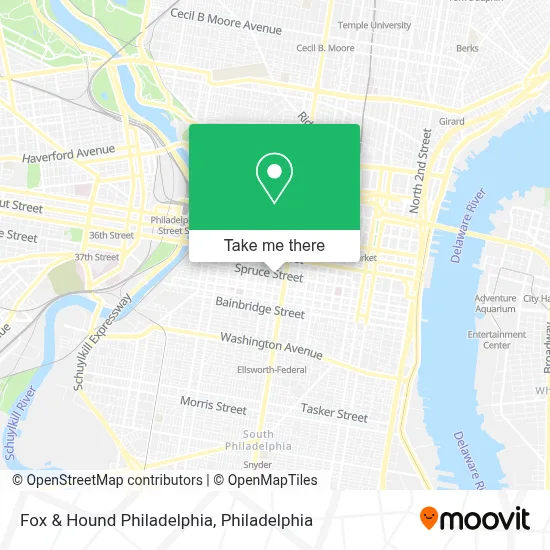Fox & Hound Philadelphia map
