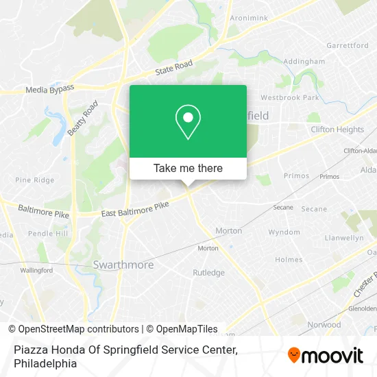 Piazza Honda Of Springfield Service Center map
