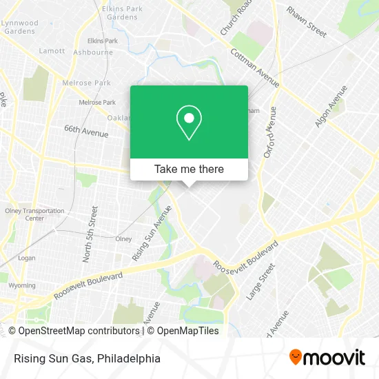 Rising Sun Gas map