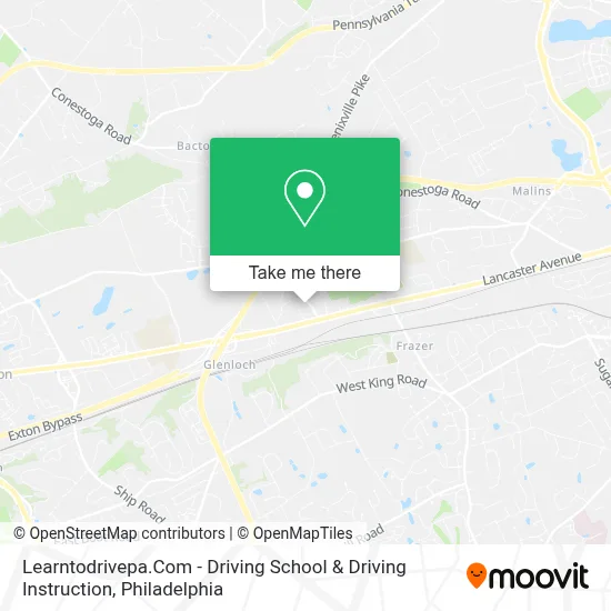 Learntodrivepa.Com - Driving School & Driving Instruction map