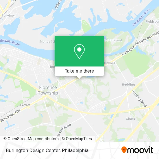 Burlington Design Center map