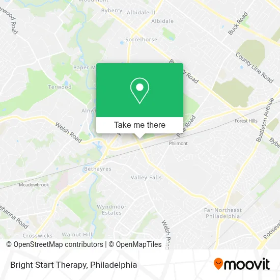 Bright Start Therapy map