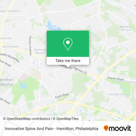 Innovative Spine And Pain - Hamilton map