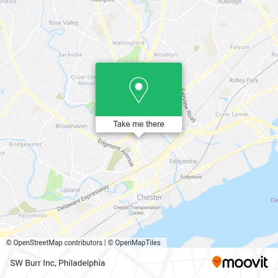 SW Burr Inc map