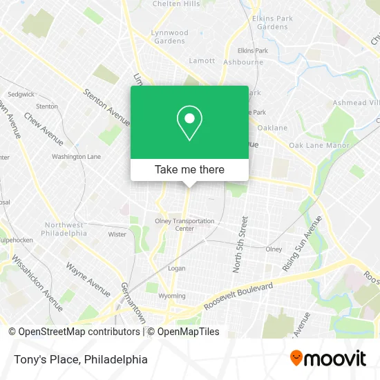 Tony's Place map