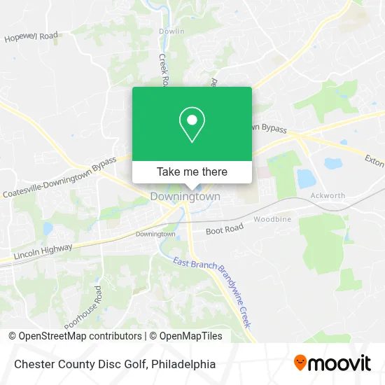 Chester County Disc Golf map
