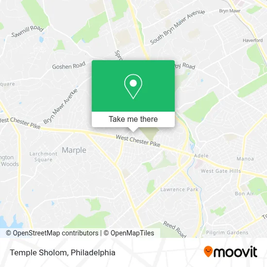 Temple Sholom map