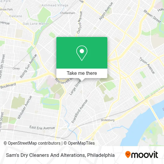 Sam's Dry Cleaners And Alterations map