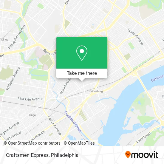 Craftsmen Express map