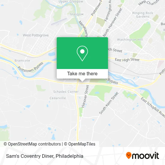 Sam's Coventry Diner map