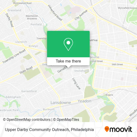 Upper Darby Community Outreach map