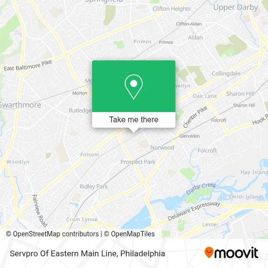 Servpro Of Eastern Main Line map