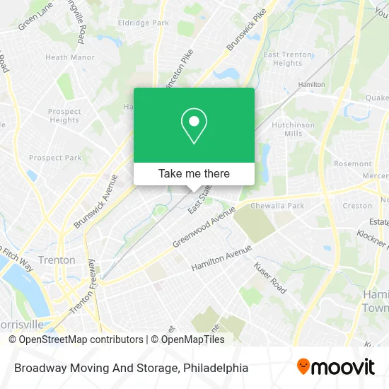 Broadway Moving And Storage map