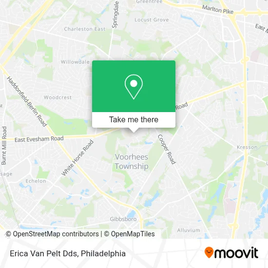 Erica Van Pelt Dds map