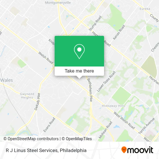 R J Linus Steel Services map